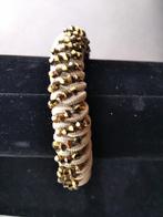 Armband in macramé met Swarovski parels, Ophalen of Verzenden, Zo goed als nieuw