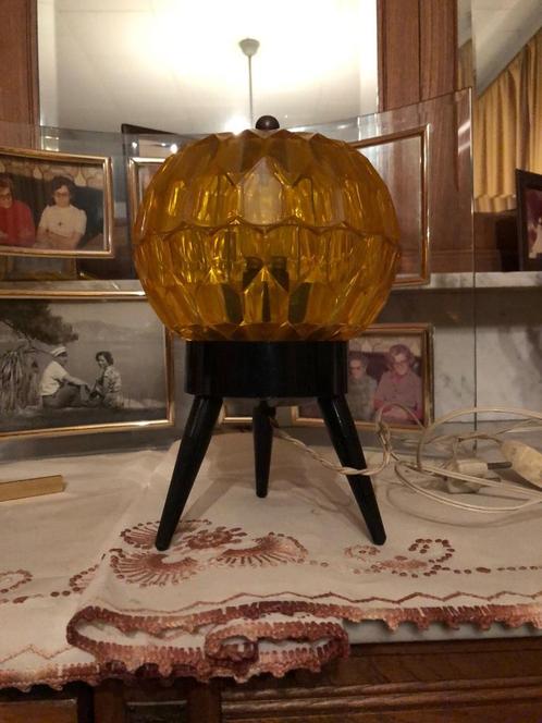 Lampe de table vintage des années 1960 en plastique orange,, Maison & Meubles, Lampes | Autre, Comme neuf, Enlèvement ou Envoi