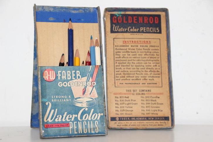 US WW2 „Faber Goldenrod” kleurpotlooddoos, Verzamelen, Militaria | Tweede Wereldoorlog, Landmacht, Kleding of Schoenen, Verzenden
