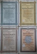 4 Verschillende Hypotheken-Pfandbriefe - 1936-1941, Ophalen of Verzenden, 1920 tot 1950, Aandeel