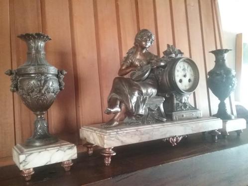 Set de cheminée Mignon, Antiquités & Art, Antiquités | Horloges, Enlèvement