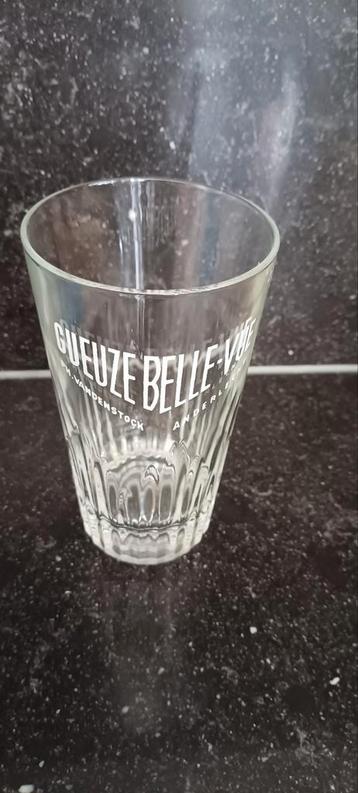 Oud bierglas Gueuze Belle vue br pH. Vandenstock Anderlecht, Enlèvement ou Envoi, Comme neuf, Verre à bière