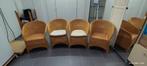 Rieten stoelen te koop, Huis en Inrichting, Stoelen, Ophalen, Zo goed als nieuw, Vier