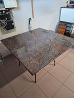 Eettafel keukentafel graniet 115x115 met 4 stoelen, Huis en Inrichting, Tafels | Eettafels, Ophalen, Zo goed als nieuw