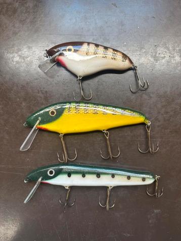 3x vintage Crane Baits te koop. beschikbaar voor biedingen