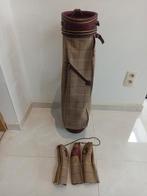 Ancien sac de golf Burberry cuir et toile + 3 protège clubs, Sac, Utilisé, Enlèvement ou Envoi