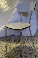 2 vintage formica stoelen, Huis en Inrichting, Stoelen, Ophalen, Gebruikt, Twee, Wit