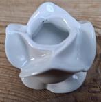 Klein Frans wit porseleinen roos kandelaartje, Moins de 25 cm, -, Comme neuf, Autres matériaux