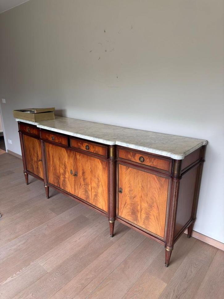 Antieke dressoir & secrétaire met marmeren blad, Antiek en Kunst, Antiek | Meubels | Kasten, Ophalen