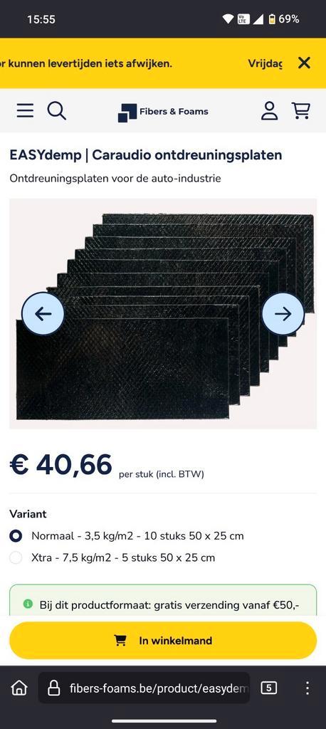 EASYdemp ontdreuningsplaten, Doe-het-zelf en Bouw, Isolatie en Afdichting, Nieuw, Ophalen