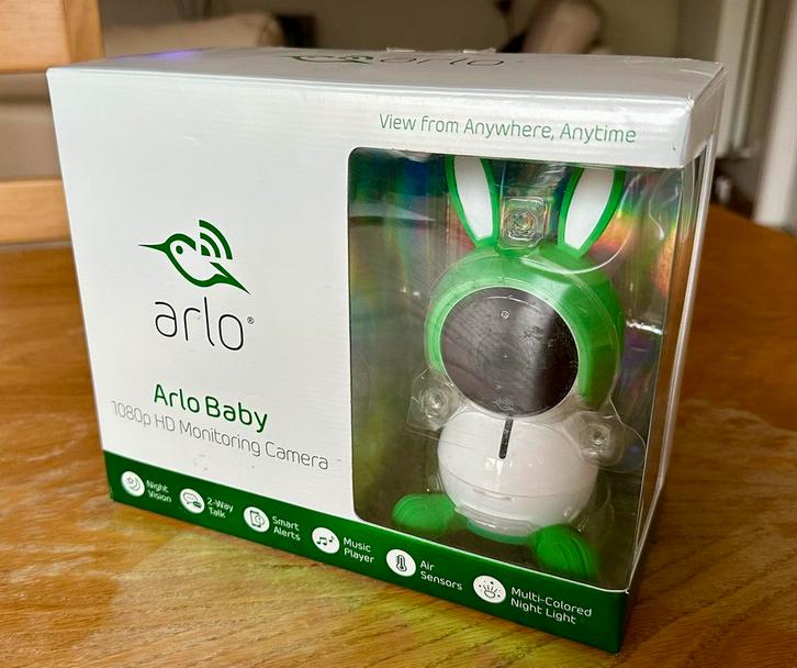 Arlo smart babyphone voor baby's - ontwerp met konijnen, Kinderen en Baby's, Babyfoons, Zo goed als nieuw, Minder dan 100 meter