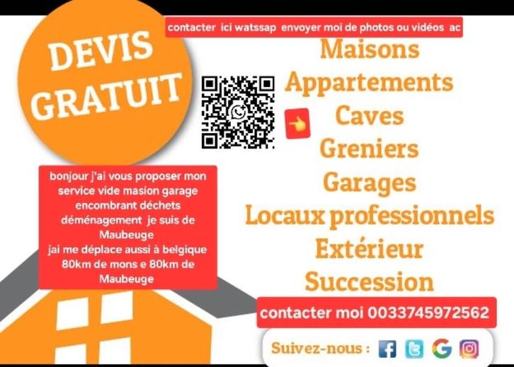 Bonjour jai voux proposer mon sevrage vide masion déchets, Vacatures, Vacatures | Thuiswerk