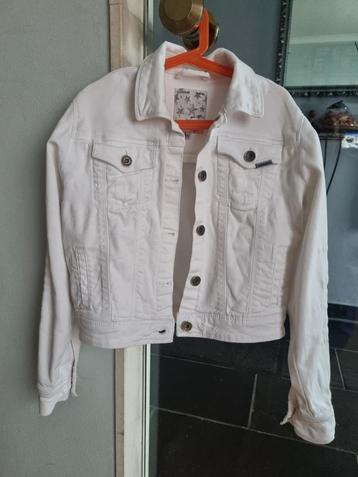 Witte spijkerjas voor meisje van 12, Kinderen en Baby's, Ophalen of Verzenden, Gebruikt, Meisje, Jas