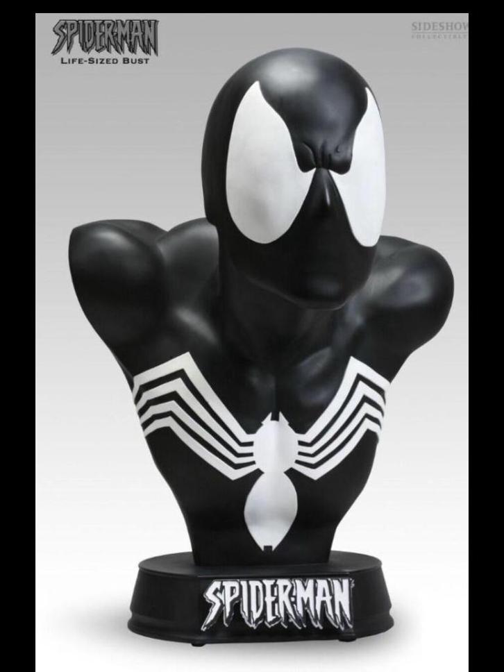Spider-Man Symbiont beeld borstbeeld 1/1 op ware grootte Sid, Verzamelen, Stripfiguren, Zo goed als nieuw, Beeldje of Figuurtje