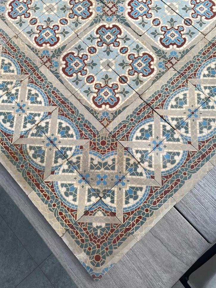 Authentieke patroontegels Gilliot Frères (pré 1910), Antiek en Kunst, Antiek | Wandborden en Tegels, Ophalen