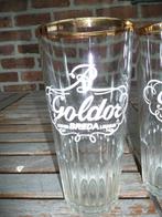 6  NIEUWE bierglazen Goldor Leuven Breda (onderkant geribd), Autres marques, Enlèvement ou Envoi, Verre ou Verres, Neuf