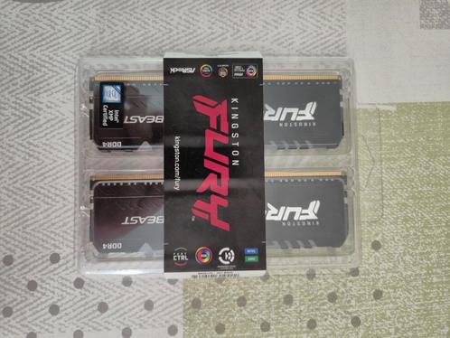 Kingston FURY Beast RGB 16 GB (2x8 GB) DDR4 3200 MHz RAM, Computers en Software, RAM geheugen, Zo goed als nieuw, Desktop, 16 GB
