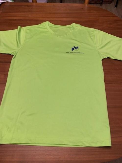 Limoengroene sport t-shirt IVV-GENT, Kleding | Heren, T-shirts, Zo goed als nieuw, Maat 48/50 (M), Groen, Ophalen of Verzenden