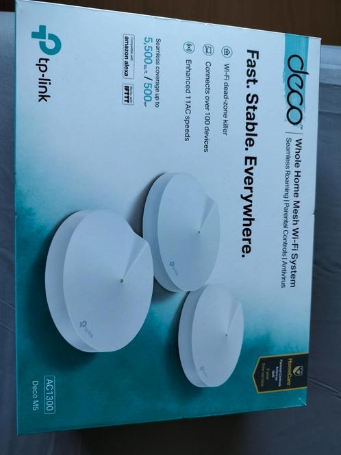 deco m5 mesh wifi systeem (3x)(tp link), Computers en Software, WiFi-versterkers, Zo goed als nieuw, Ophalen