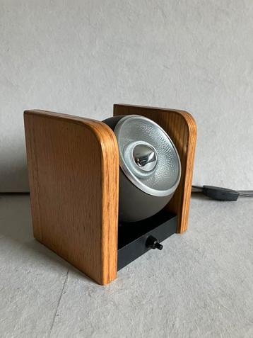 Space age eyeball vintage tafellamp hout en ijzer jaren 60 beschikbaar voor biedingen