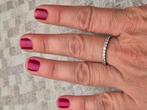 Fijne zilveren ring met brillianten maat 55 gestempeld 925, Handtassen en Accessoires, Ophalen of Verzenden, Zo goed als nieuw