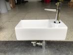 Handenwasser Clou New Flush 3 right met kraan, Ophalen, Zo goed als nieuw, Chroom, Toilet