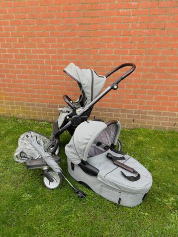 Mutsy EVO Misty Grey, Ophalen, Gebruikt, Verstelbare duwstang, Combiwagen