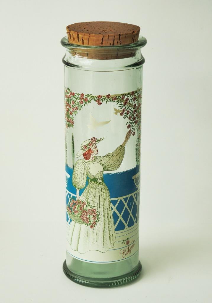 Glazen spaghettibokaal met kurken dop, Huis en Inrichting, Keuken | Tupperware, Zo goed als nieuw, Bus of Trommel, Ophalen of Verzenden