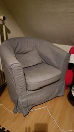 Deux fauteuils gris revêtement toile, Huis en Inrichting, Fauteuils, 75 tot 100 cm, Stof, 75 tot 100 cm, Zo goed als nieuw
