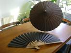 Parasol + grote handwaaier 86 cm (nieuw), Ophalen of Verzenden, Nieuw