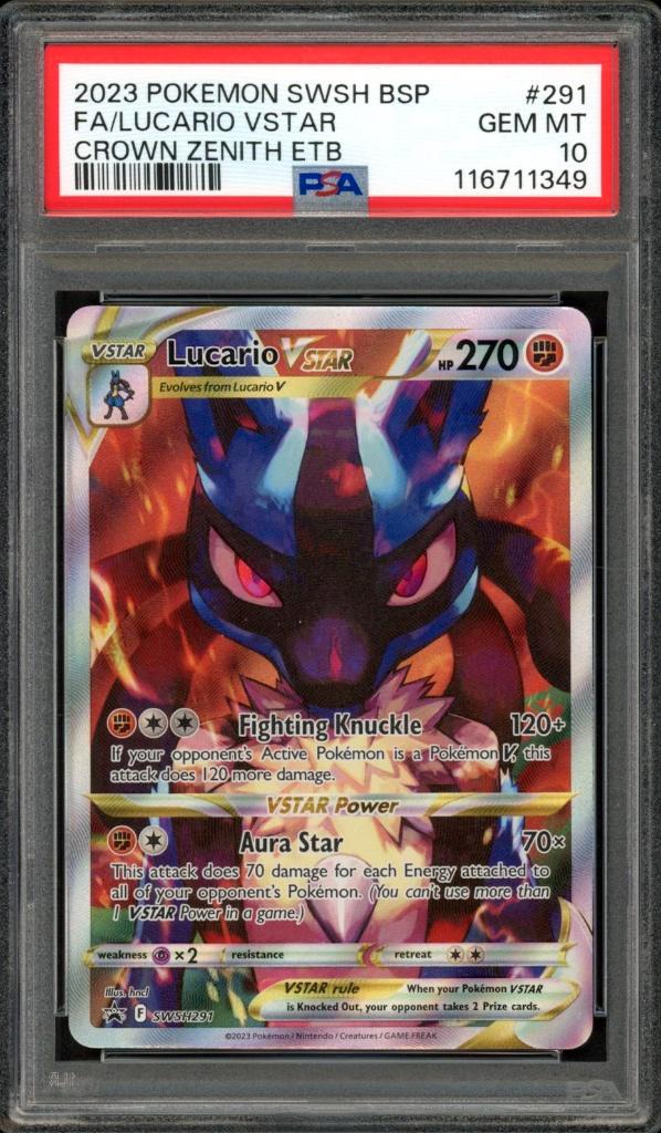 Lucario VSTAR PSA 10 - SWSH291-Promotion Sword & Shield 2023, Hobby & Loisirs créatifs, Jeux de cartes à collectionner | Pokémon