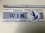 Sticker turnclub WIK - willen is kunnen - Oostende, Ophalen of Verzenden, Nieuw, Bedrijf of Vereniging
