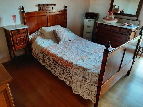 volledige antieke slaapkamer, Huis en Inrichting, Slaapkamer | Complete slaapkamers, Gebruikt, Twijfelaar, Ophalen