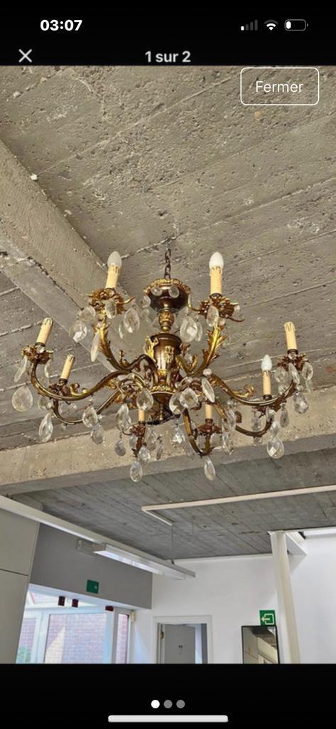 Lustre royal baroque, Maison & Meubles, Lampes | Lustres, Comme neuf, Verre, Enlèvement