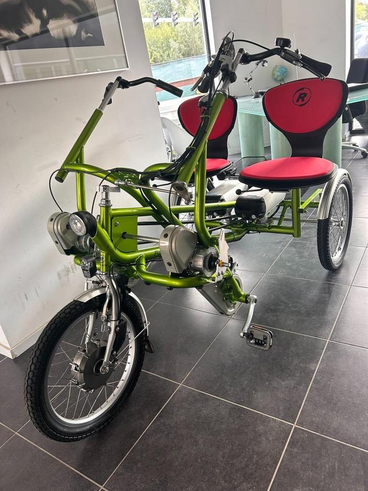 Fun 2 go Van raam duofiets met DUBBEL batterij +draaistoel, Fietsen en Brommers, Fietsen | Cruisers en Lowriders, Zo goed als nieuw