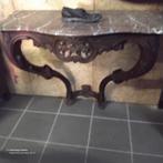 Antieke eiken console marmeren blad, Antiek en Kunst, Ophalen