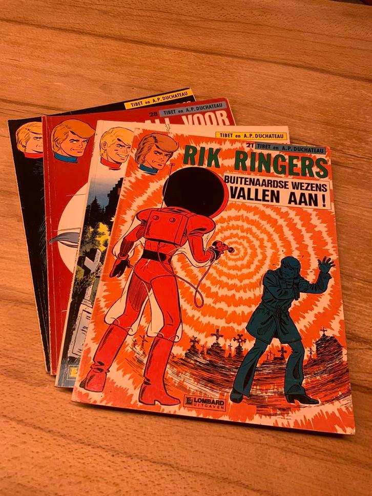 Set van 4 Rik Ringers-strips, Boeken, Stripverhalen, Gelezen, Meerdere stripboeken, Ophalen of Verzenden
