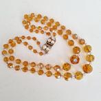 Schitterende vintage 2 rijen ketting, Tsjechië  jaren 1950s, Handtassen en Accessoires, Antieke sieraden, Ophalen of Verzenden