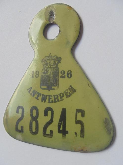 mooie taksplaat 1926 antwerpen fietsplaat email, Antiek en Kunst, Antiek | Email, Ophalen of Verzenden