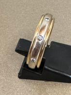 18k gouden ring met diamanten, Handtassen en Accessoires, Ringen, Ophalen, Zo goed als nieuw, Goud, Goud