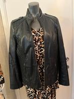 100 % lamsnappa zwarte lederen vest HAUBER, Kleding | Dames, Ophalen of Verzenden, Zo goed als nieuw, Maat 42/44 (L)