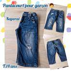 Pantacourt en jeans  pour garçon -bleu-Kaporal-T.14 ans, Jongen, Kaporal, Gebruikt, Ophalen of Verzenden