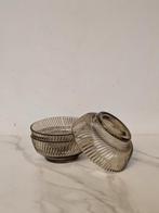 vintage rookglas kommetjes, Ophalen of Verzenden, Zo goed als nieuw, Glas, Kom(men)