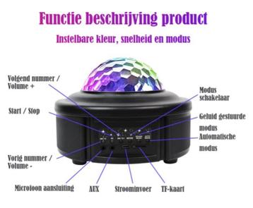 LED & Laser Discobal met Bluetooth Speaker – nieuw beschikbaar voor biedingen