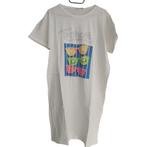 Shirt jurk Tropical fruit wit M met een vlekje, Kleding | Dames, Jurken, Maat 38/40 (M), Verzenden, Wit, Nieuw