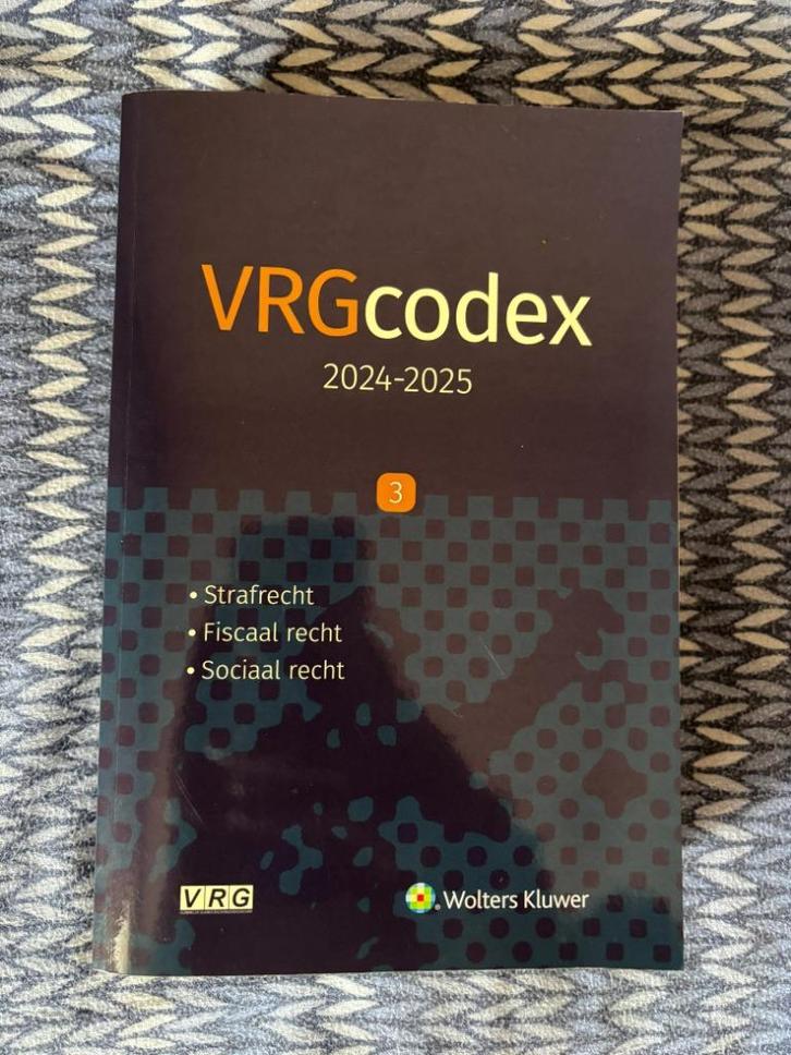 VRG Codex Deel 3 – Wolters Kluwer, Boeken, Studieboeken en Cursussen, Zo goed als nieuw, Hoger Onderwijs, Ophalen