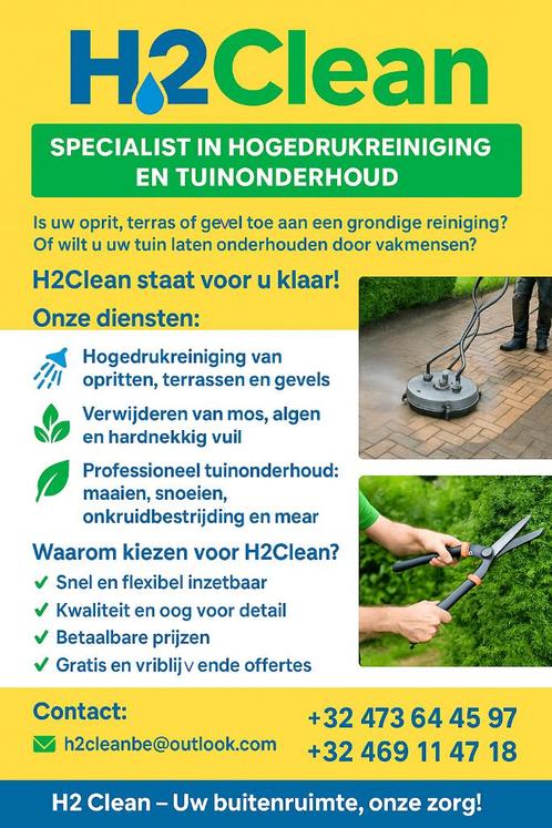 Tuinonderhoud & Hogedrukreiniging – Regio Nazareth, Gaver, Tuin en Terras, Hogedrukreinigers, Ophalen of Verzenden