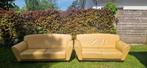 Canapé DESIGN en cuir souple jaune/ocre (Pot Interieur), Enlèvement, Comme neuf
