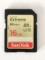 SanDisk SDHC Extreme 16GB 90MB/s (nieuwstaat), Audio, Tv en Foto, Foto | Geheugenkaarten, SanDisk, 16 GB, Videocamera, Ophalen of Verzenden