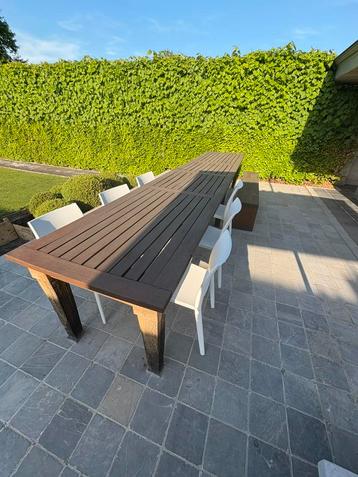 Tuintafel eik (lang) 4,65 m x 0,90 m x 0,80 m, Tuin en Terras, Ophalen, Gebruikt, Rechthoekig, Hout